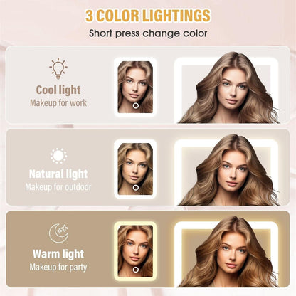GlowCase™ Compact Makeup Vanity with LED Mirror